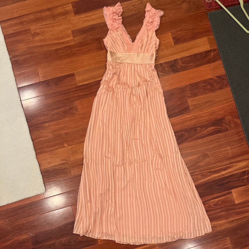 BCBGMAXAZRIA Cameo Torey V-Neck Long Dress - Picture 1 of 7